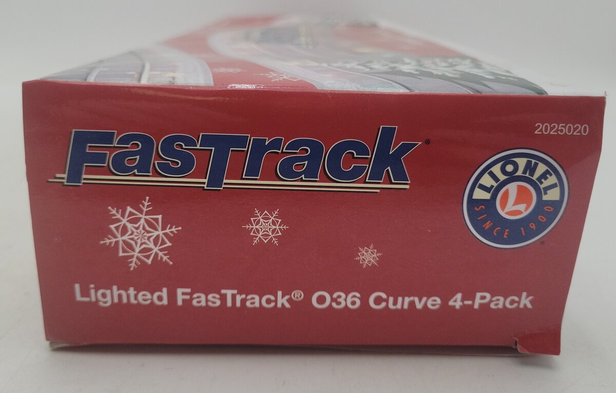 Lionel 2025020 036 Curved Multi Colored Lights Fastrack (Pack of 4) LN/Box