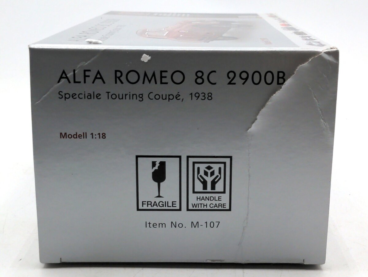 CMC M-107 1:18 1938 Alfa Romeo 8C 2900B Special Touring Coupe Diecast Model LN/Box