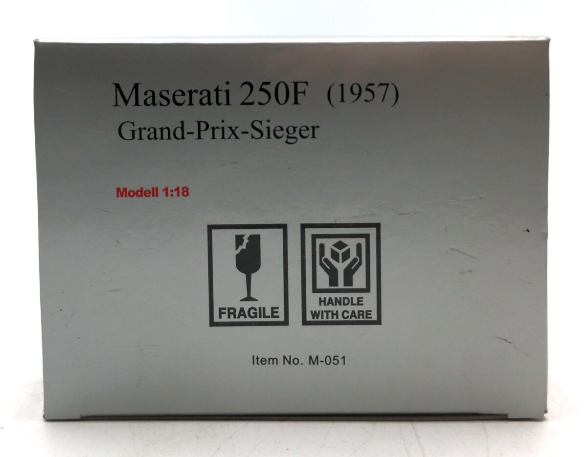 CMC M-051 1:18 Scale  Maserati 250F 1957 Grand Prix Sieger Diecast Model LN/Box