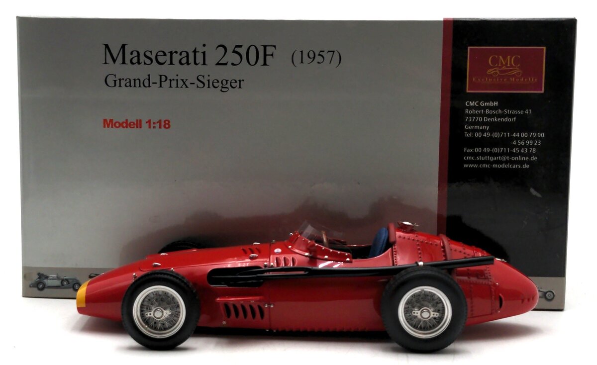 CMC M-051 1:18 Scale  Maserati 250F 1957 Grand Prix Sieger Diecast Model LN/Box