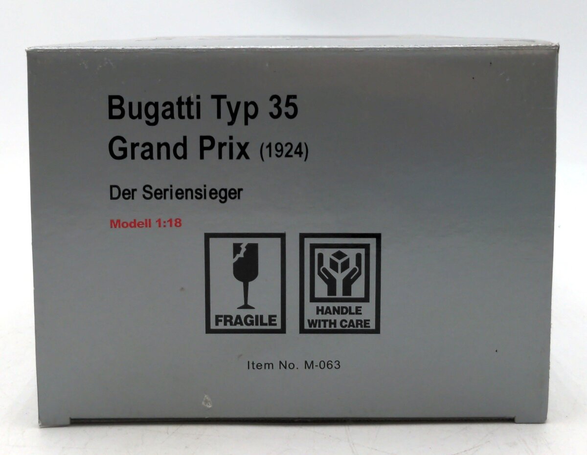 CMC M-063 1:18 Scale Bugatti Type 35 Grand Prix 1924 Diecast Model LN/Box