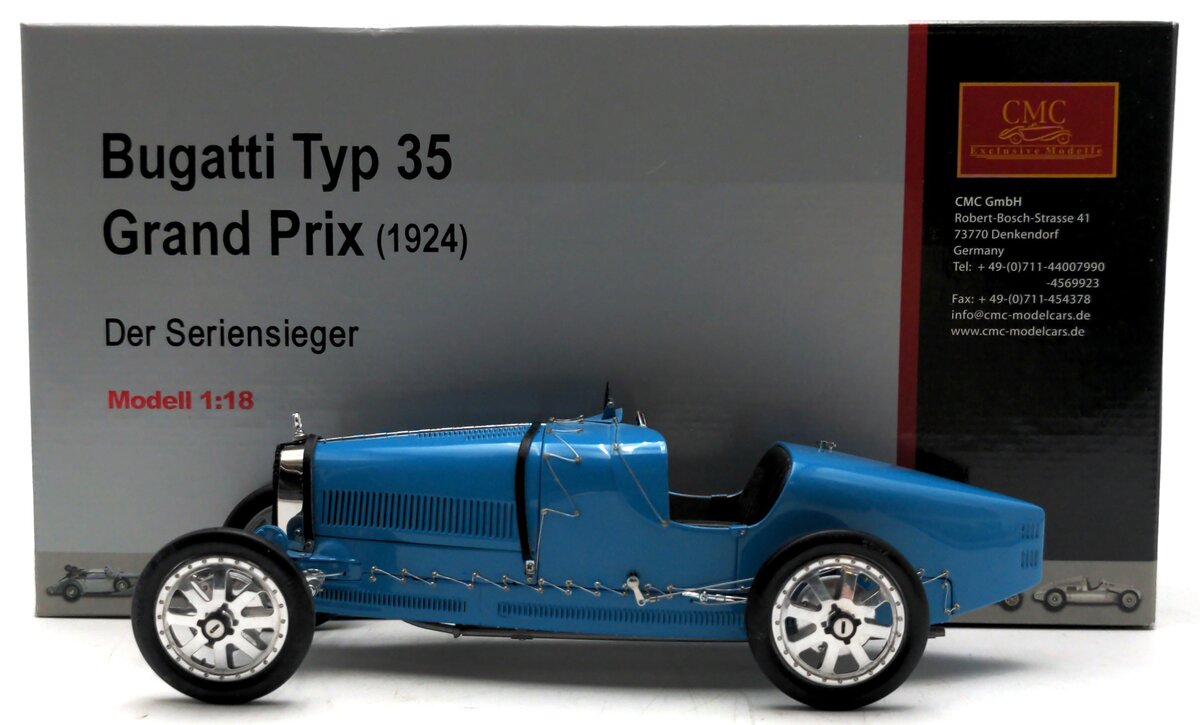 CMC M-063 1:18 Scale Bugatti Type 35 Grand Prix 1924 Diecast Model LN/Box