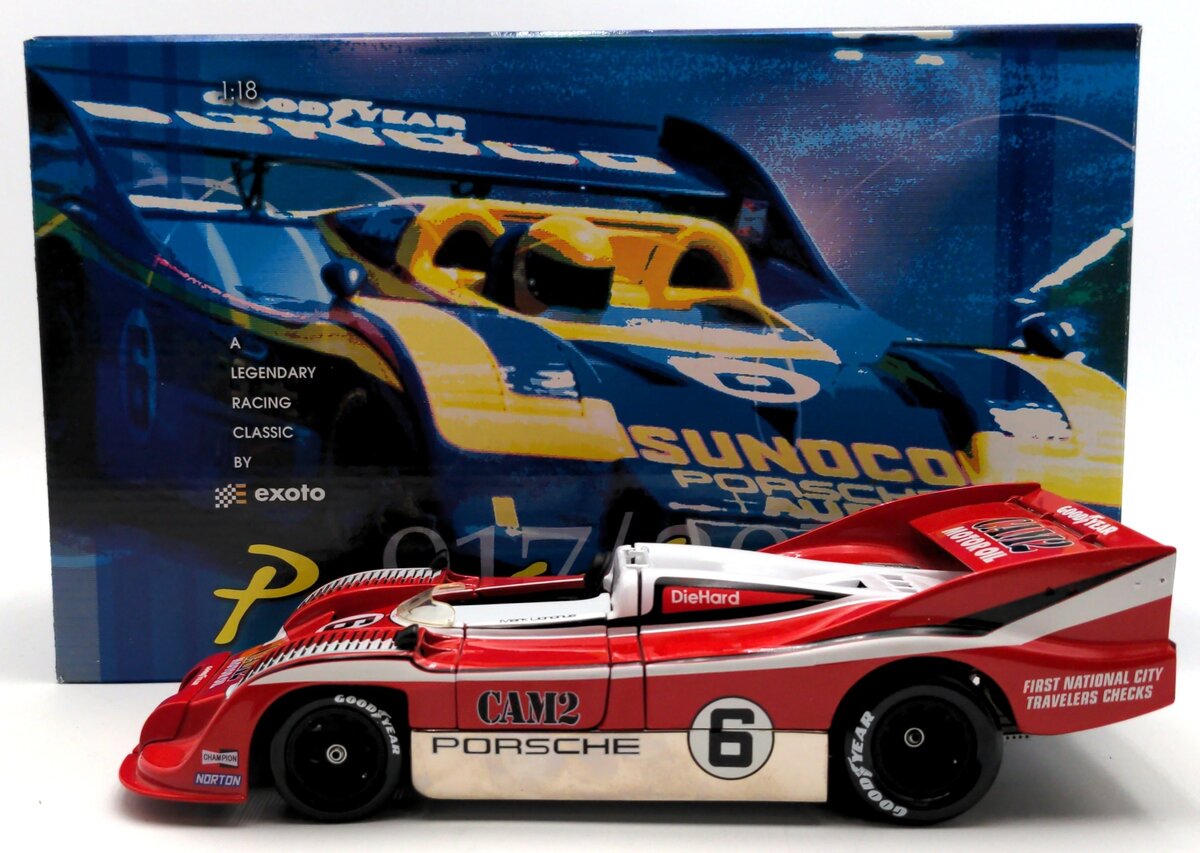 Exoto 1:18 Scale 1975 917/30 KL Porsche CAM2 Mark Donohue Diecast Model LN/Box