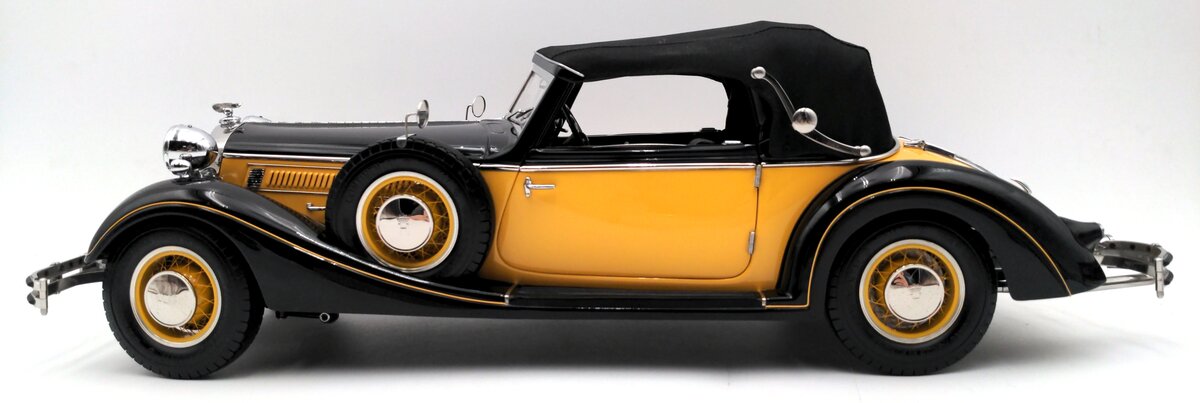 CMC 1:12 Scale 1937 Horch 853 Yellow/Black EX