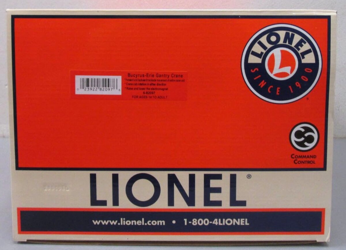 Lionel 6-82097 O Gauge Bucyrus Erie Command Control Gantry Crane #82097 LN/Box