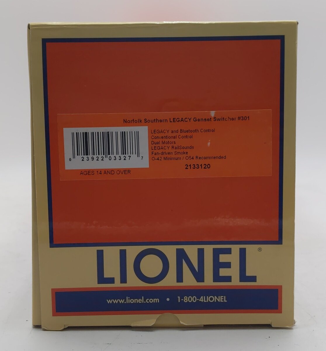 Lionel 2133120 O Gauge Norfolk Southern LEGACY Genset Diesel Switcher #301 LN/Box