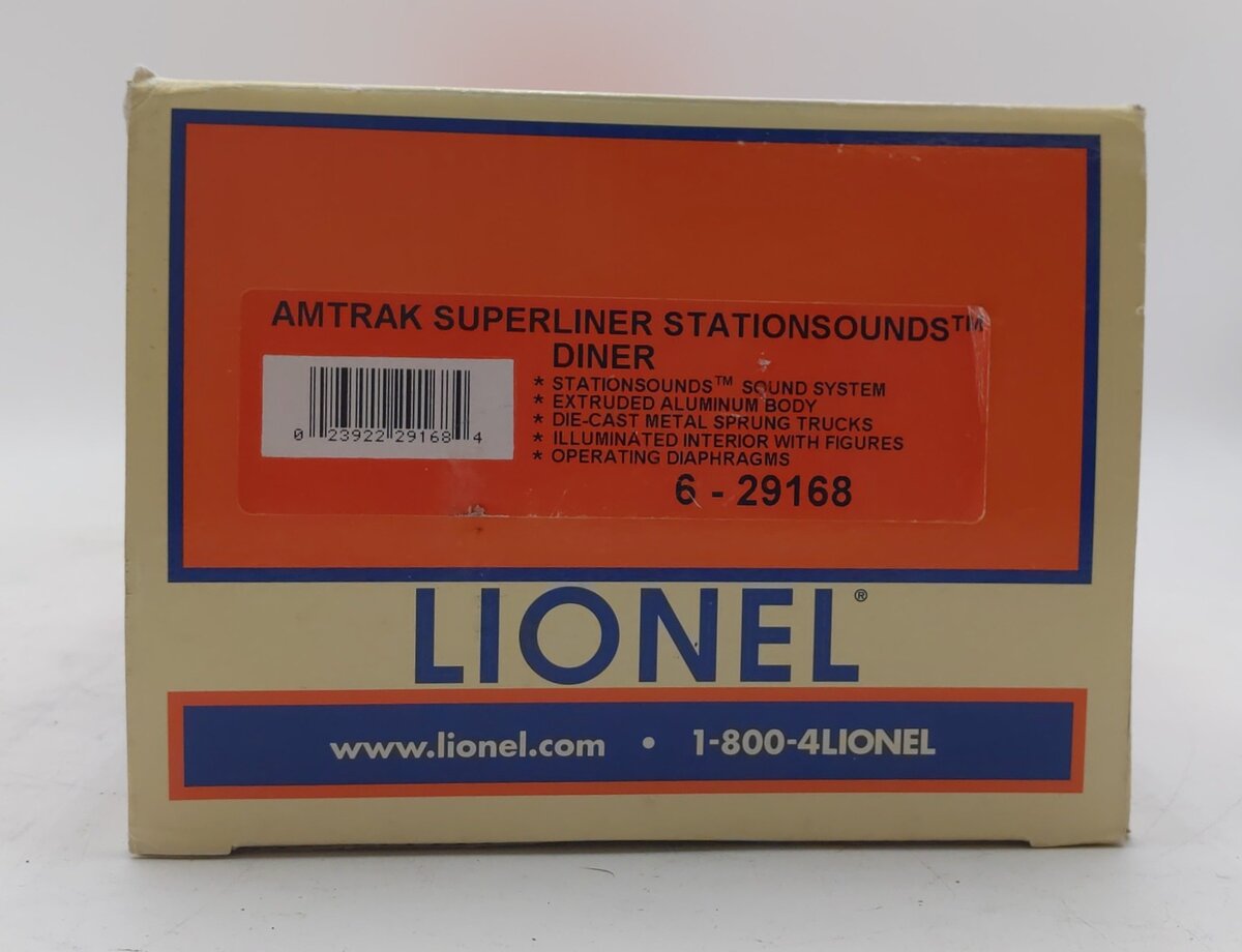 Lionel 6-29168 Amtrak Stationsounds Diner Car LN/Box
