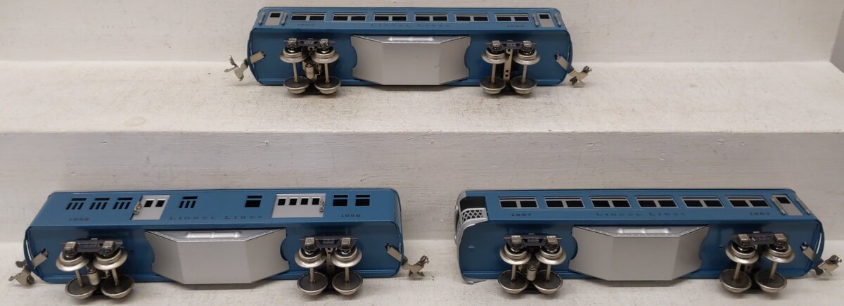 Williams 1600 O Gauge Reproduction Lionel Lines Tinplate Passenger 3 Car Set EX