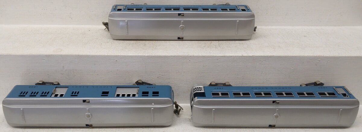Williams 1600 O Gauge Reproduction Lionel Lines Tinplate Passenger 3 Car Set EX