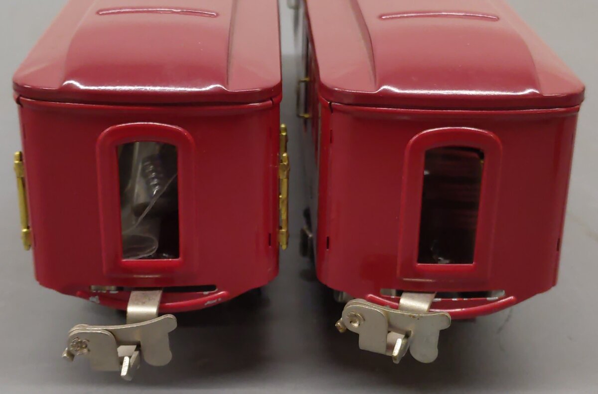 MTH 11-80027 O Vermillion/Maroon Lionel Corporation Tinplate Passenger Cars VG