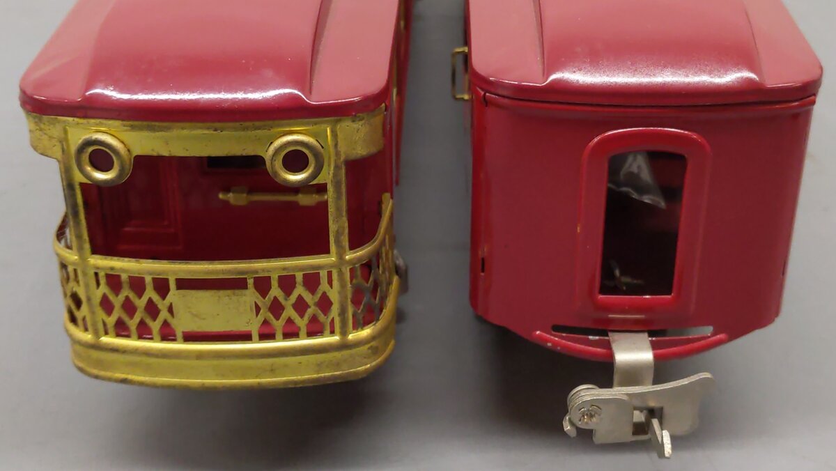 MTH 11-80027 O Vermillion/Maroon Lionel Corporation Tinplate Passenger Cars VG