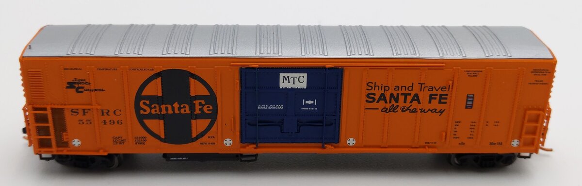 InterMountain 68824-02 N Scale Santa Fe Refrigerator Car #55496 LN/Box