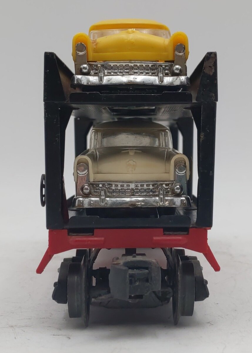 Lionel 6414 Vintage O Evans Autoloader with 4 Automobiles VG