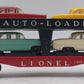 Lionel 6414 Vintage O Evans Autoloader with 4 Automobiles VG