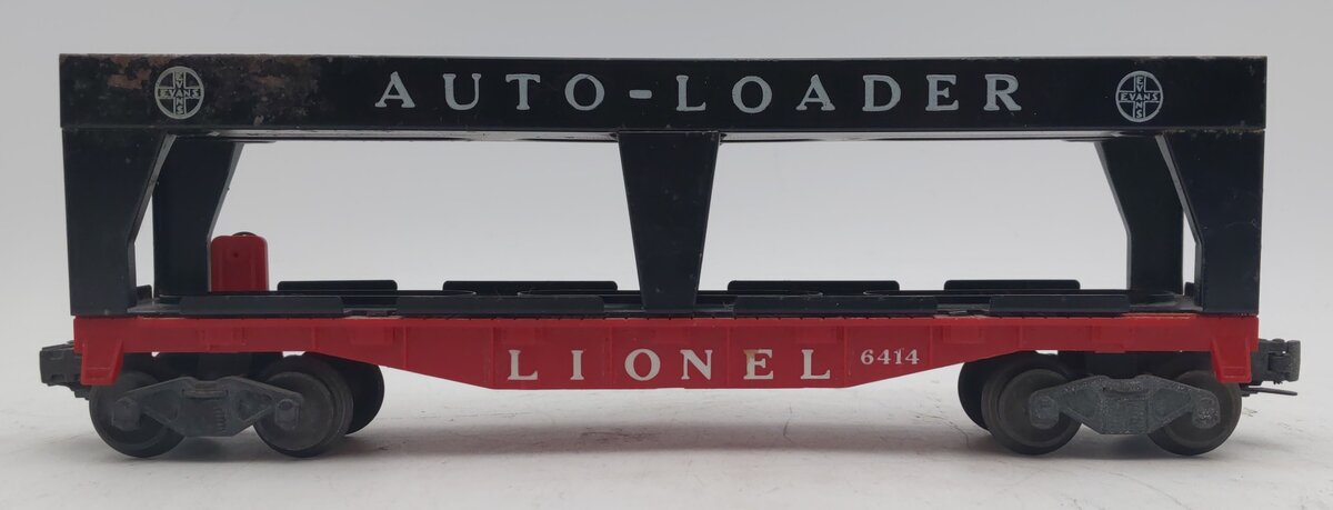 Lionel 6414 Vintage O Evans Autoloader with 4 Automobiles VG