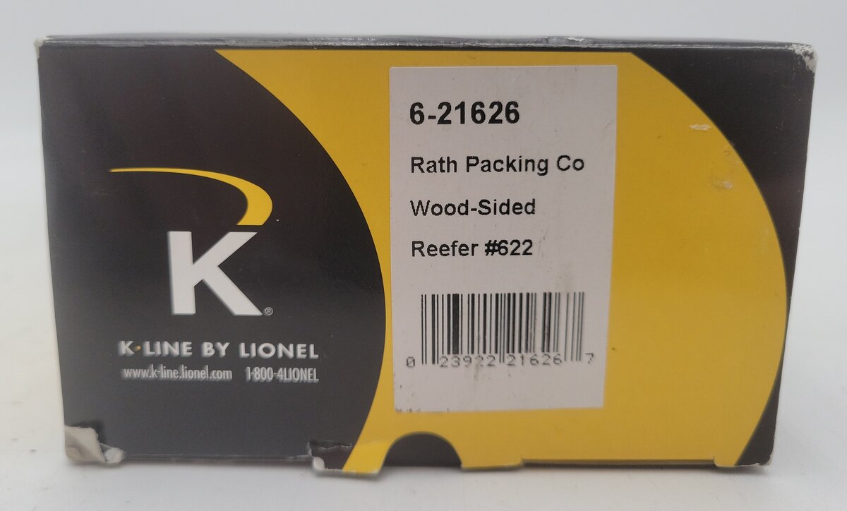 Lionel K-Line 6-21626 Rath Packing Co. Wood-Sided Reefer Car #622 EX/Box