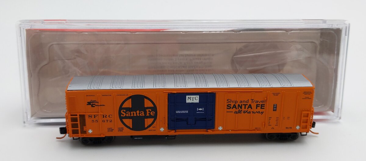InterMountain 68824-06 N Scale Santa Fe Refrigerator Car #55672 LN/Box