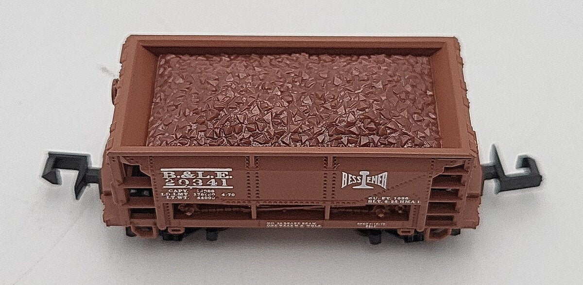 Atlas 32041 N Bessemer & Lake Erie Ore Car w/ Load #20341 LN/Box