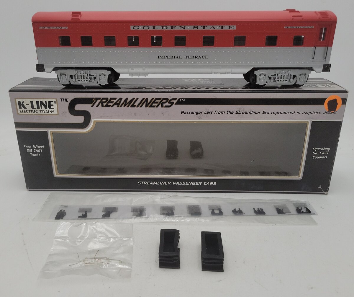 K-Line K4500-100B O Golden State "Imperial Terrace" Streamliner Pullman Car EX/Box