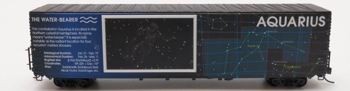 Micro-Trains 10200213 N Scale Aquarius 60' Boxcar w/Lights and Magnetic Wand EX/Box