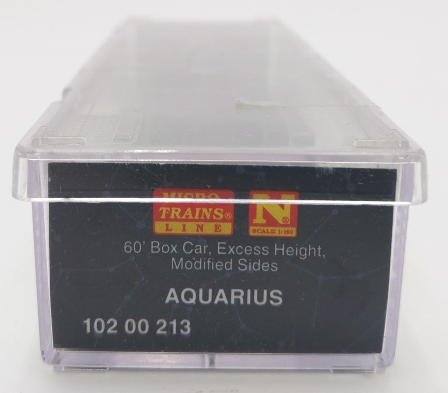 Micro-Trains 10200213 N Scale Aquarius 60' Boxcar w/Lights and Magnetic Wand EX/Box