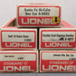 Lionel O Gauge Assorted Freight Cars [5]: 9809, 9803, 9602, 9872, & 9855 VG/Box