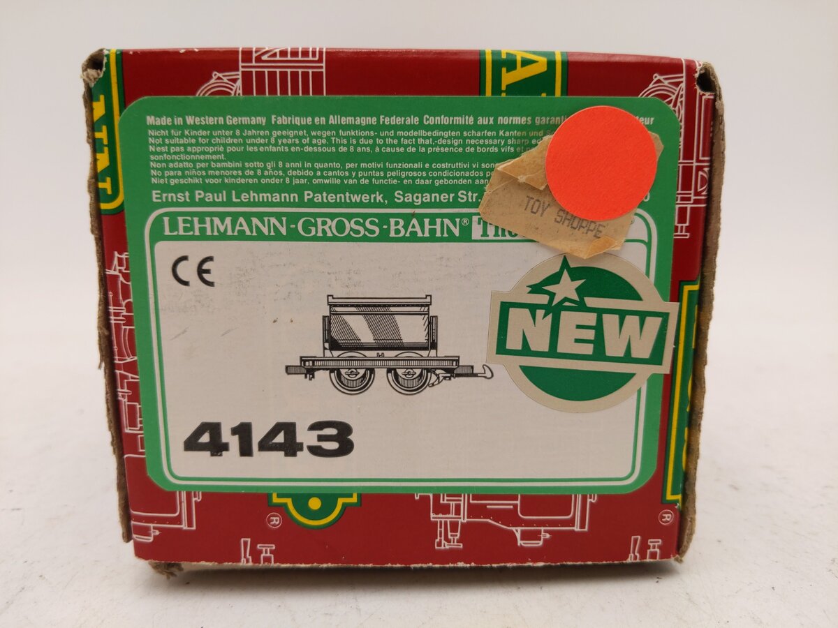 LGB 4143 G Scale Short Gray Coal Dump Car EX/Box