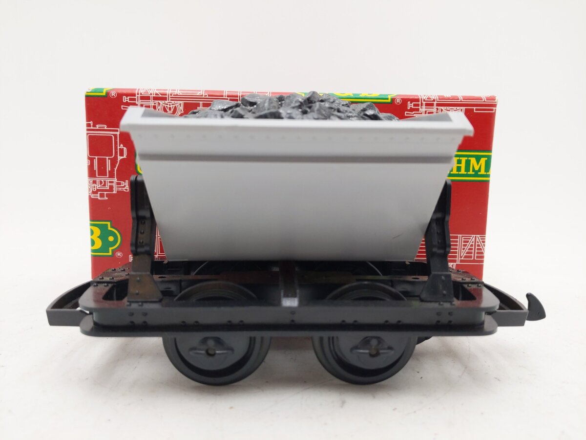 LGB 4143 G Scale Short Gray Coal Dump Car EX/Box