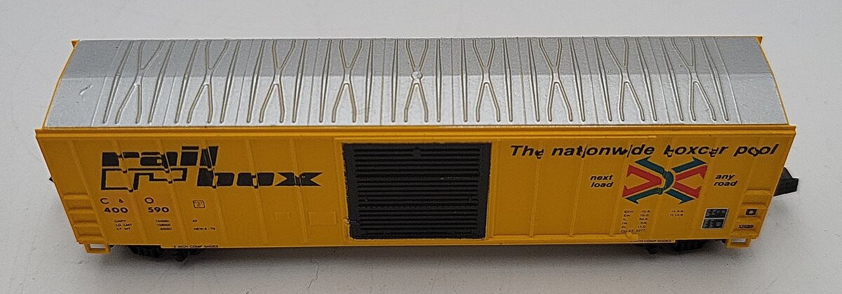 Roundhouse 8843 N Scale C&O Rail Box Box Car #400590 Assembled Kit EX/Box