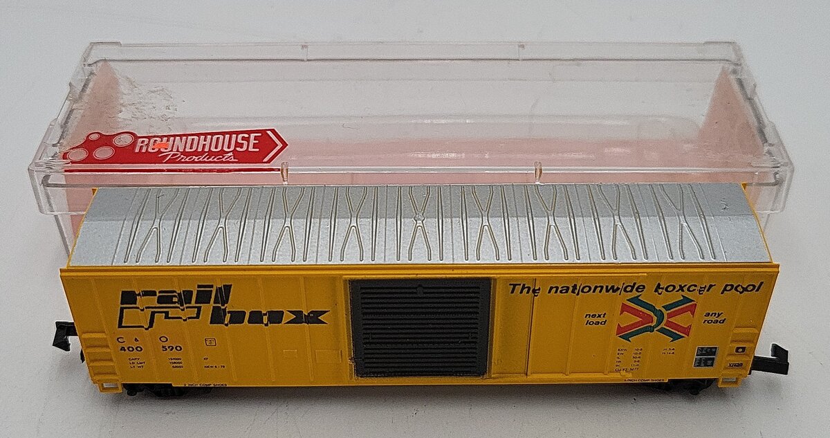 Roundhouse 8843 N Scale C&O Rail Box Box Car #400590 Assembled Kit EX/Box