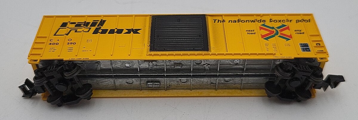Roundhouse 8843 N Scale C&O Rail Box Box Car #400590 Assembled Kit EX/Box