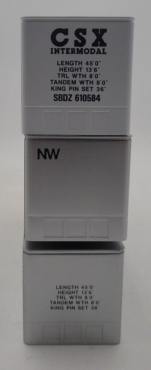 Lionel 6-12826 O CSX/Great Northern/New York Central Intermodal 3-Container Pack EX/Box
