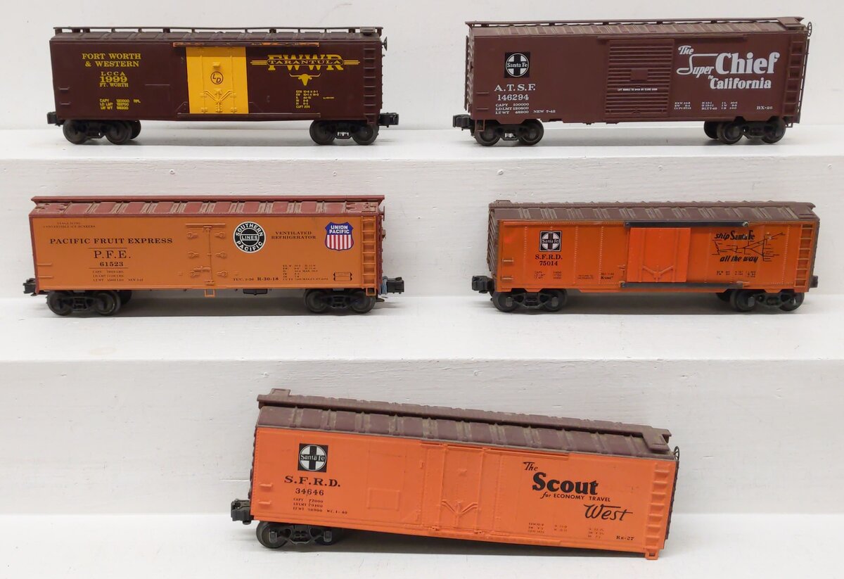 K-Line & Others O Gauge Assorted Freight Cars: #146294, #1999 #34646, #61523 [5] VG