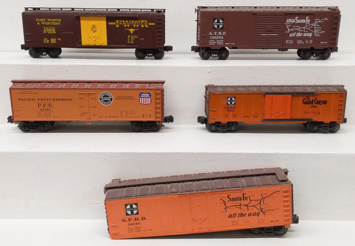 K-Line & Others O Gauge Assorted Freight Cars: #146294, #1999 #34646, #61523 [5] VG