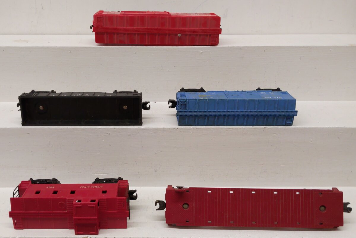 Lionel Vintage O Gauge Freight Cars: 6047, 6042, 6044, 6809, 6470 [5] VG