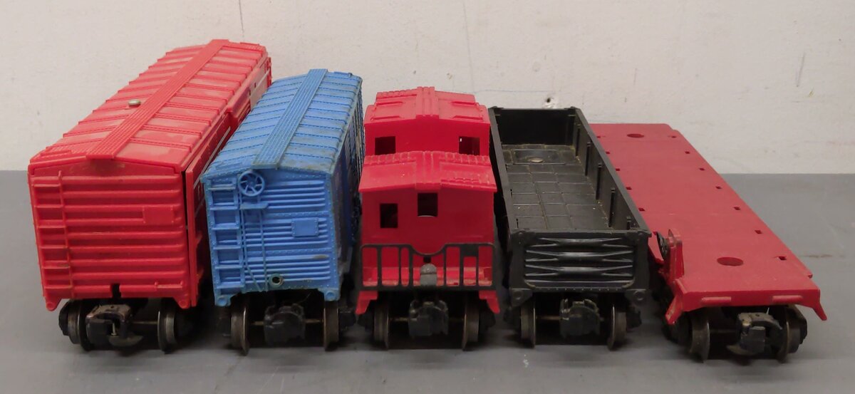 Lionel Vintage O Gauge Freight Cars: 6047, 6042, 6044, 6809, 6470 [5] VG