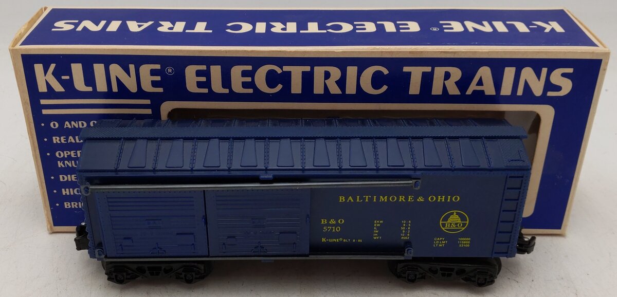 K-Line K5710 Baltimore & Ohio Automobile Car w/2 Automobiles VG/Box