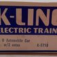 K-Line K5710 Baltimore & Ohio Automobile Car w/2 Automobiles VG/Box