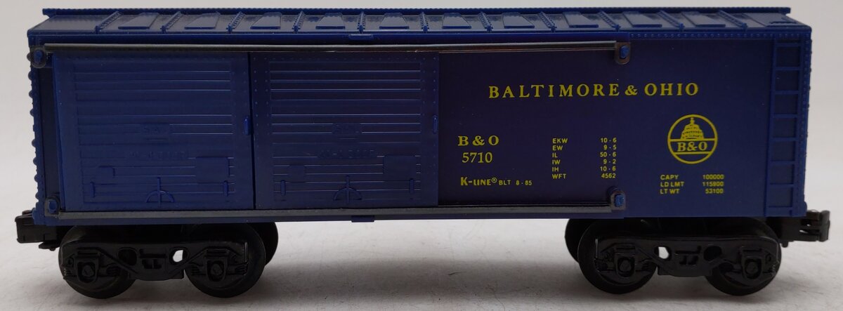 K-Line K5710 Baltimore & Ohio Automobile Car w/2 Automobiles VG/Box