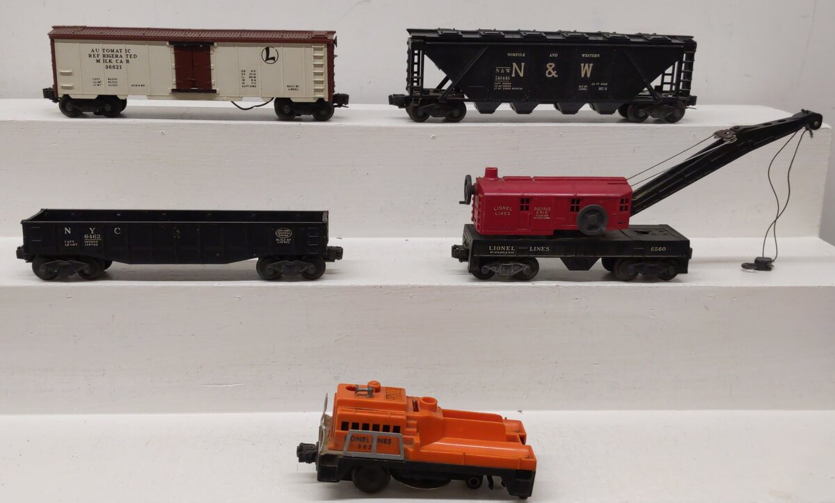 Lionel Vintage O Gauge Freight Cars: 3927, 36621, 6560, 546446, 6462 [5] EX