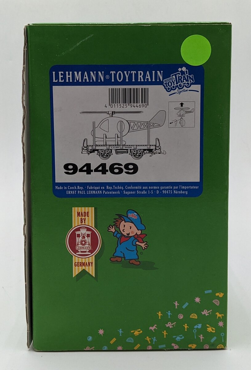 LGB 94469 G Scale Flatcar with Helicopter LN/Box
