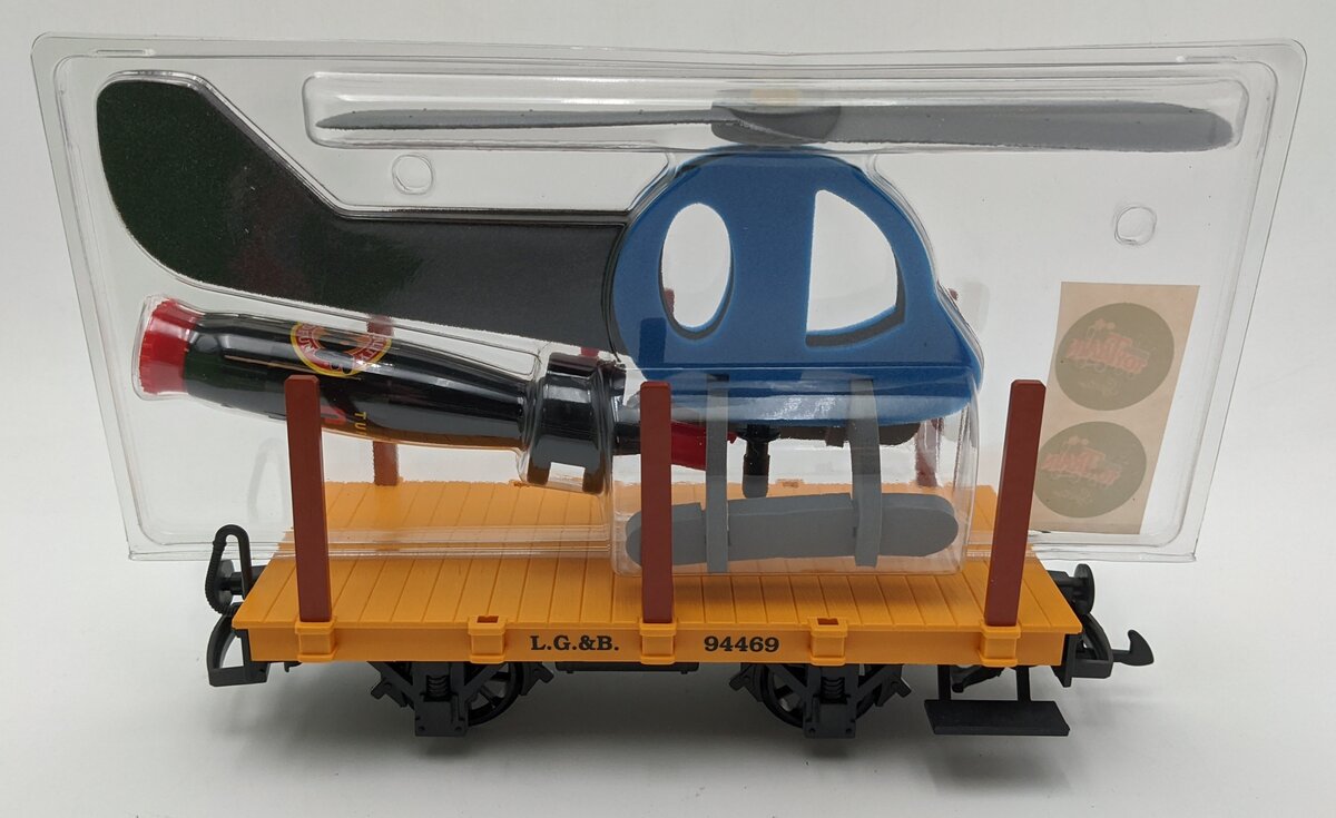 LGB 94469 G Scale Flatcar with Helicopter LN/Box