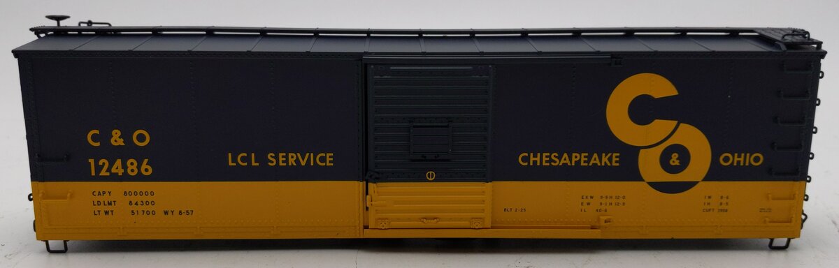 Atlas 3001614-2 O Gauge Chesapeake & Ohio Rebuilt USRA 40' Steel Boxcar #12486 EX