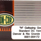 Con-Cor 0001-004172 N Denver & Rio Grande Western Galloping Goose Locomotive LN/Box