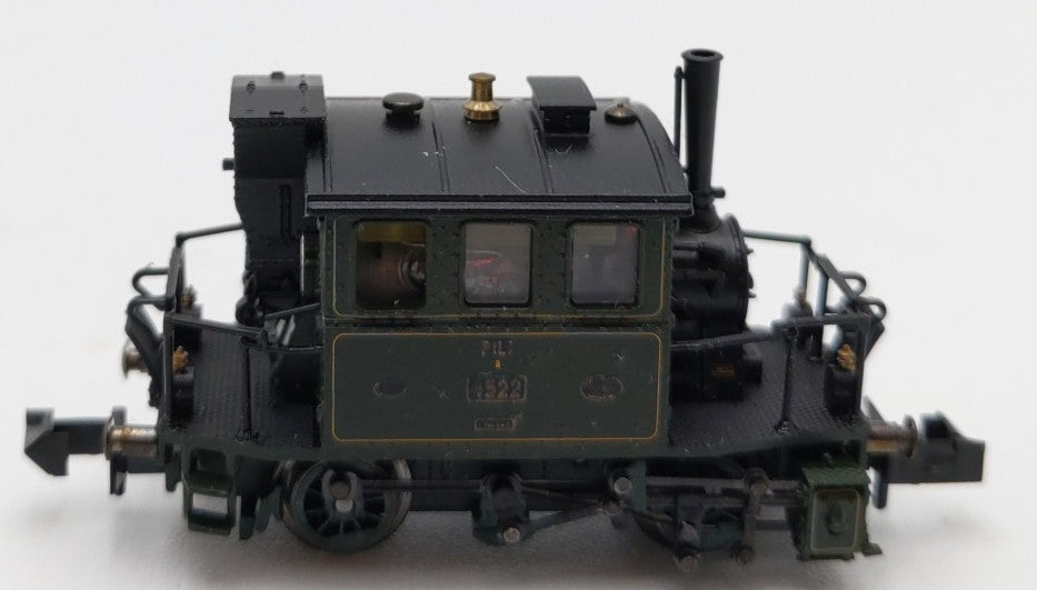 Trix 12114 N Scale Royal Bavarian State RR Tenderlok PTL 2/2 Tank Engine #4522 EX/Box