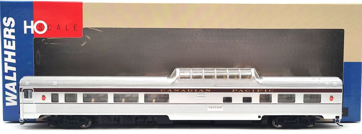 Walthers 932-6489 HO Canadian Pacific 'Skyline' 85' Budd Dome Coach Car LN/Box
