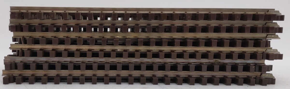 Atlas 6050 O Nickel Silver 10" Straight Track with Brown Ties (12) EX