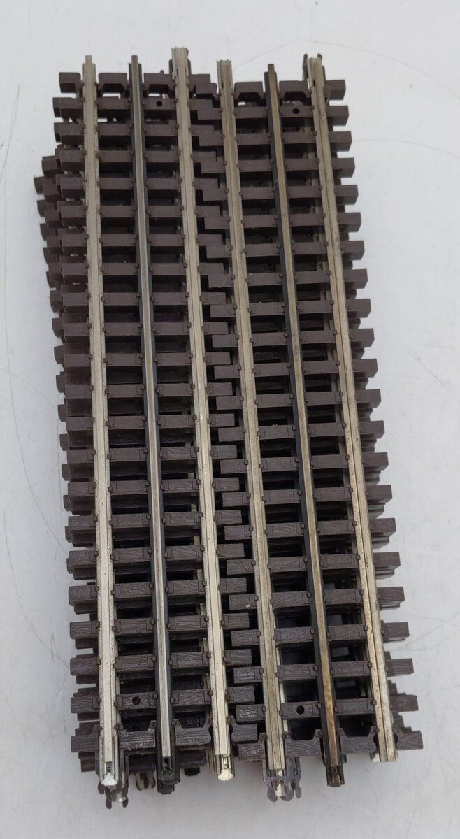 Atlas 6050 O Nickel Silver 10" Straight Track with Brown Ties (12) EX