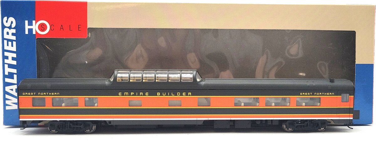Walthers 932-9093 HO Empire Builder Budd 48-Seat Vista Dome Coach w/ Lighting LN/Box