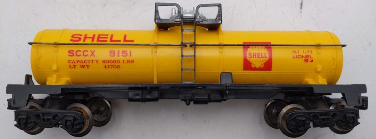 Lionel O Gauge Assorted Tank Cars: 6-9151, 6-9327, 6-9354, 6-9150 [4] VG